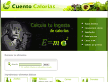 Tablet Screenshot of cuentocalorias.com